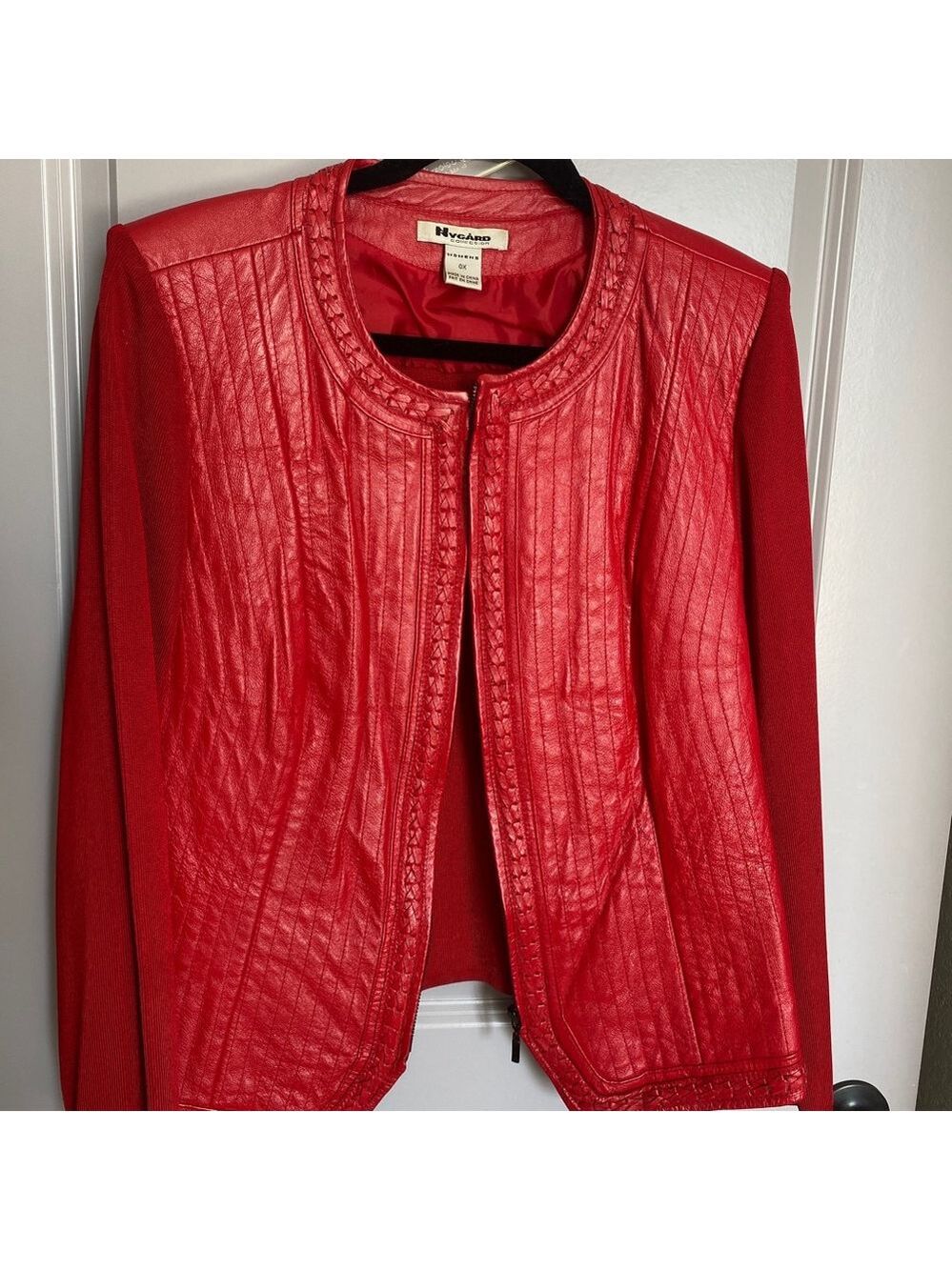 Women's Nygard Jacket Red Size 0X leather
